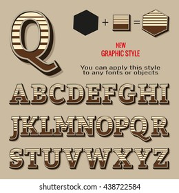 Set of retro letters and new graphic style, vector. eps10. #1, (1/3).