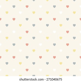 Set of retro love patterns. Seamless vector background.