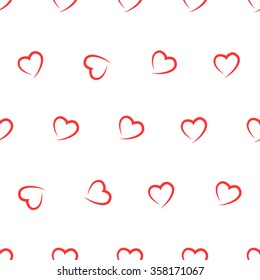 Set of retro love patterns. Seamless vector background.