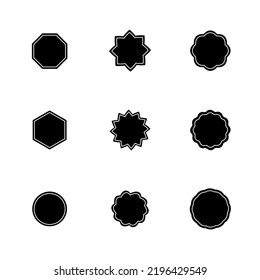 Set of retro minimalistic badges and labels. set of template badge icons. flat icon design. badge vector. minimalist badge vector. template icons. badge icons. vector illustration.