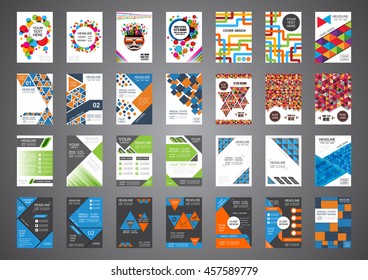 set of retro and modern cover design, brochure template