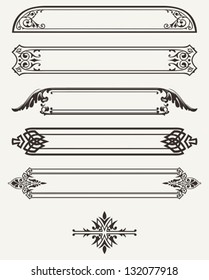 Set Of Retro Ornate Frames