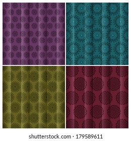 Set of retro pattern background
