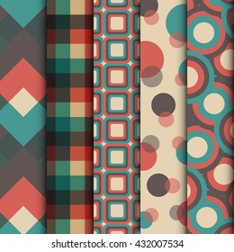 set of retro pattern, vintage style