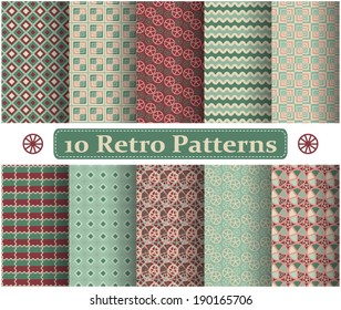 Set of retro patterns