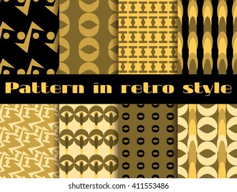 Set Retro Patterns 8 Patterns Vector Stock Vector (Royalty Free ...