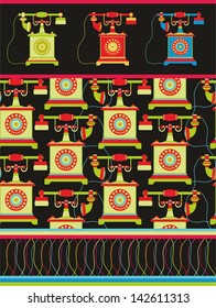 Set of retro phones
