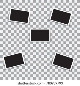 Set of Retro photo frames in different sizes collection Vector