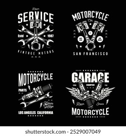 Set of retro posters. Original vector illustration in vintage style. T-shirt design. Hand drawn, not AI