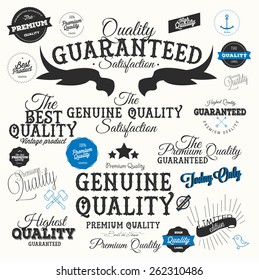 Set Of  Retro Premium Quality Calligraphic Labels