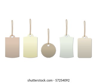 Set of retro price tags