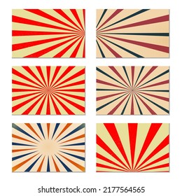 set of Retro rays vintage sunburst abstract background