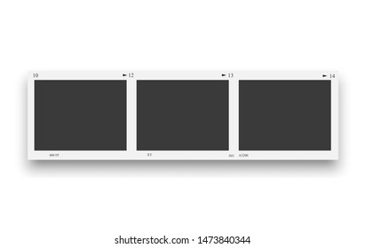 Set of retro realistic photo frame with shadow vector
