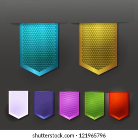 set retro ribbons and label /vector collection