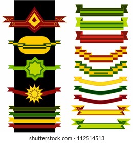 Set of retro ribbons and labels.
