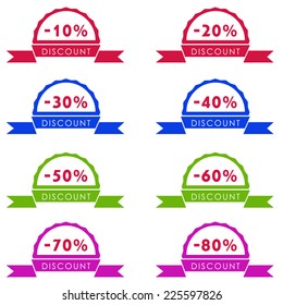 Set of retro ribbons and labels. Vector illustration.
