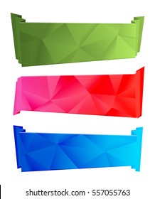 Set of retro ribbons and labels. Vector illustration.