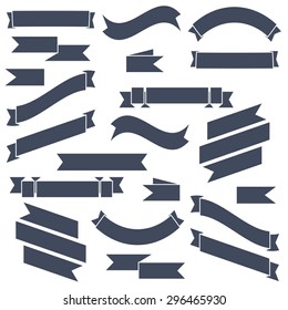 Set of retro ribbons. Vector illustration.