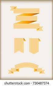 Set of retro ribbons.Vector ribbon banners.