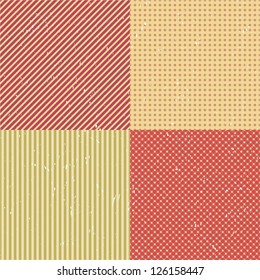Set of retro seamless patterns
