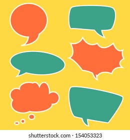 Set of retro speech bubbles