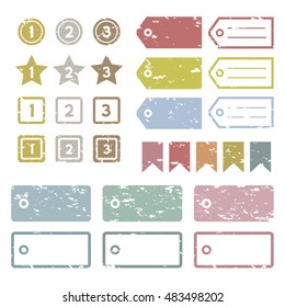 set of retro stamp tag, vector eps 10 illustration