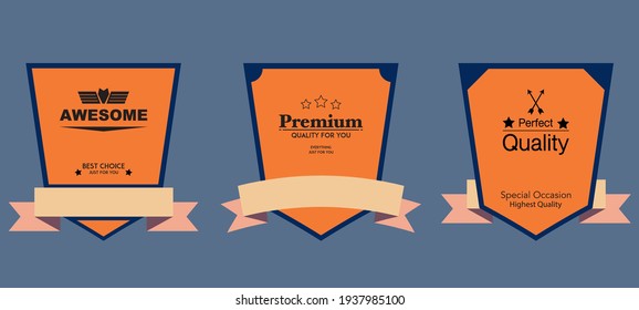 Conjunto de diseños de insignias de estilo retro para la plantilla.