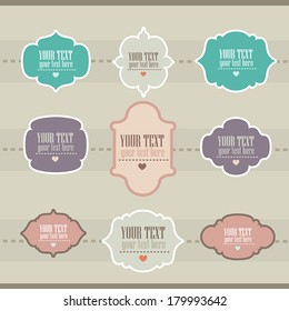 Set of retro style labels. Vector illustration