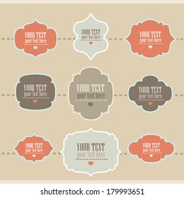 Set of retro style labels. Vector illustration