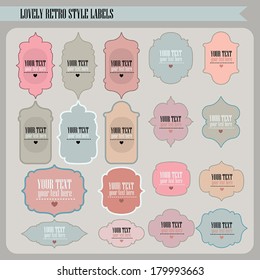 Set of retro style labels. Vector illustration