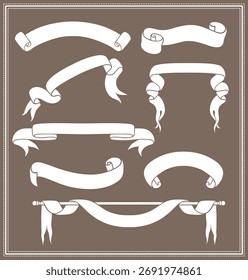 Set of retro style ribbons. Can be used as design elements. 