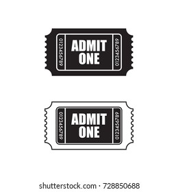 A set of retro ticket icons in vector format.