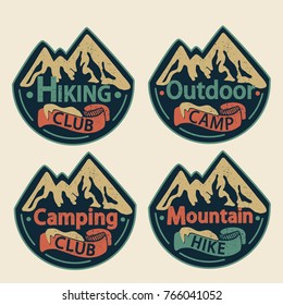Set of Retro travel badges. Vector illustration.