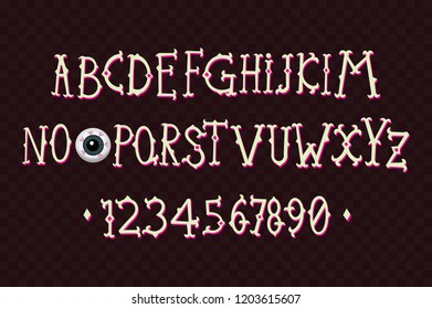 Set of retro vector letters for creating nice Halloween posters and invitations. Also suitable for circus in town posters.
