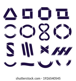 set of retro vintage badge frame ribbon collection - logo design vector template