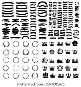 set of retro vintage badge ribbon logo design vector template