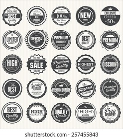 Set of retro vintage badges 