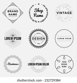 Set Of Retro Vintage Badges And Label Logo Graphics. Design Elements, Business Signs, Labels, Logos, Circle Design