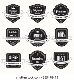 Set of  retro vintage badges and labels. eps10