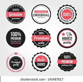 Set of Retro Vintage Badges and Labels