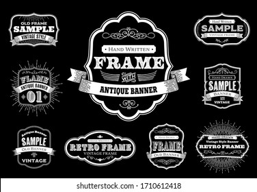 Set of Retro Vintage Badges and Labels in illustration vector, EPS 10.