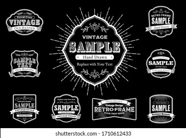 Set of Retro Vintage Badges and Labels in illustration vector, EPS 10.