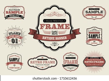 Set of Retro Vintage Badges and Labels in illustration vector, EPS 10.