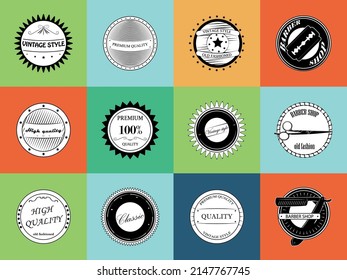 Set of retro vintage badges and labels