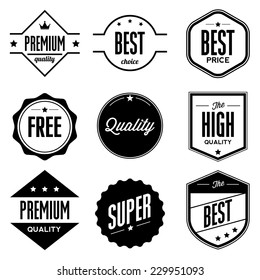 Set of retro vintage badges and labels