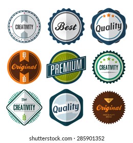 Set of retro vintage badges and labels