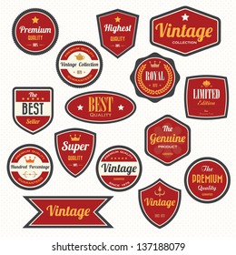 Set of  retro vintage badges and labels.eps10