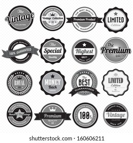 Set of retro vintage badges and labels.eps10 