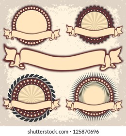 Set of Retro Vintage badges, template. Vector illustration EPS10