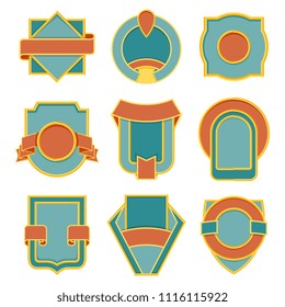 Set of retro vintage badges. Vector badge flat modern style illustration. Logo, emblem, label design